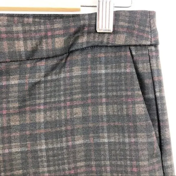 Rachel Zoe Laurel style- stylish brown plaid Pants - Picture 7 of 15